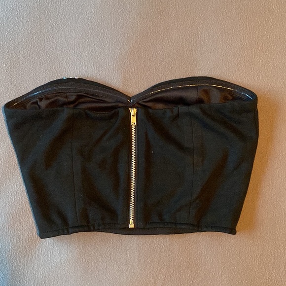 The Eras Tour / Urban Outfitters Rhinestone Bandeau / crop top with back zip - Picture 3 of 7